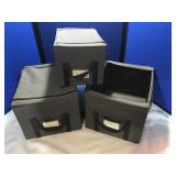3 Containers w/ Metal Edges