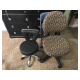 2 Rolling Chairs & 1 Folding Chair