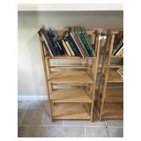 Butcher Block Maple Bookshelf w/ Books
