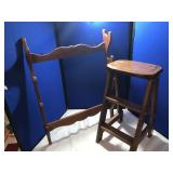 Kitchen Step Stool & 4 Gun Rack