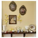 Shelf of Collectibles & Wall Decor