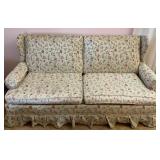 Vintage Floral Pattern Sleeper Sofa