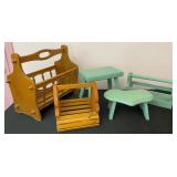 Vintage Wood Accent Pieces - Step Stool++