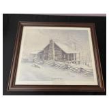 Fred Thrasher "Footprints in the Snow" - Signed