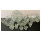 Vintage Glass Punch Bowls & Cups