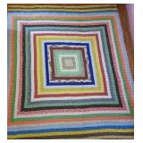 Concentric Square Hand Sewn Quilt