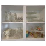 Contents of Cabinet - Fiestaware, Libbey Glass++