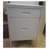 Vintage Painted Metal/Wood Storage Cabinet