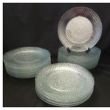 19 Pcs Glass Dinner Plates