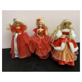 3 Pcs Holiday Dolls