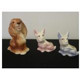 3 Pcs Vintage Dog Planters