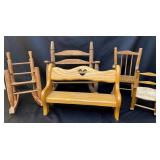 Wood Doll Rockers & Benches