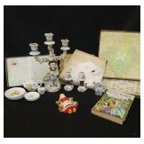 Mini Oil Lamps, Vtg Handkerchiefs, Mini Tea Set++