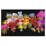 Large Vtg Collection of Troll Dolls