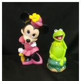 Pair of Plastic Disney Piggy Banks