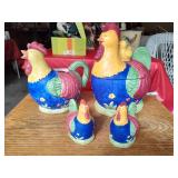 4 Piece Rooster Set