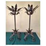 2 Metal Candle Stands