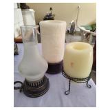 3 Electric Candles with Holders