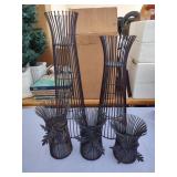 5 Metal Candle Holders
