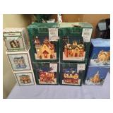 9 Christmas Village Pieces