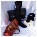 Thigh High Black Flat Heel Boots