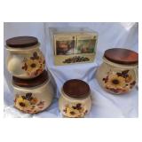Hyalan USA Pottery Kitchen Canister Set
