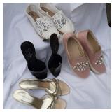 2 Pair High Heels & 2 Pair Flats