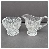 Pressed Glass Cream & Sugar Set