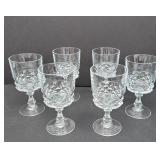 6pc Set of Lead Crystal Sherry Glasses