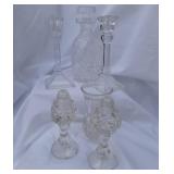 Crystal Candlesticks, Decanter & More