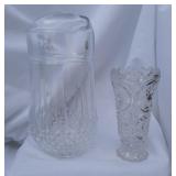 Lead Crystal Pitcher & Vase