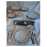 Rose Pattern China and Flat ware