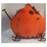 Metal Pumpkin Wagon