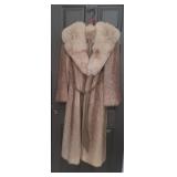 Nutria w/ a Fox Collar Fur Coat - Full Length