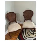 Cane Back Pair of Chairs