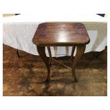 Oak Queen Anne Style Lamp Table