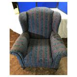 Upholstered Queen Anne Wing Backed Chair