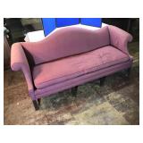 Chinese Chippendale Camel Back Couch