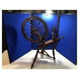 Small Oak Flax Wheel