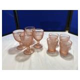 Pink Depression in Sandwich Patter Glasses