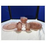 Pink Depression in Sandwich Pattern 11 Pcs