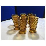 8 Fostoria Amberina Water Glasses