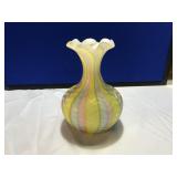 Mt. Washington Phoenix Glass Zigzag Vase