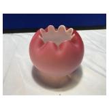 Satin Rose Hand Blown Vase