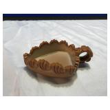 Greentown Leaf Bracket Chocolate Glass