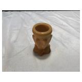 Chocolate Slag Glass Tooth Pick Holder