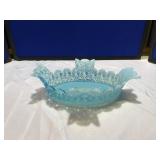 Blue Opalescent Dresser Bowl