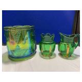 2 Pcs Riverside Glass Co & Large Carnival Cookie J