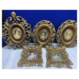 Selection of Victorian Gold Leaf Plaques