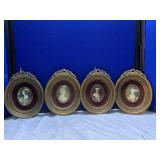 Set of 4 Victorian Lady Plaques